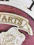 Hogwarts School Crest From Harry Potter Laser Cut Stained Wood Clock 3 small