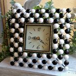 Black And White Decor Polka Dot Clock Checkerboard Wimsical Checks Decor 4 small