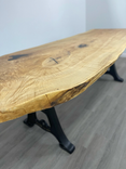 Live Edge Ash Dining Table, Slab Dining Table, Industrial Dining Table, Rustic Kitchen Table 2 small