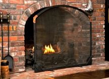 Custom Sized Fireplace Screen, Arched, Simple, Plain 1 small