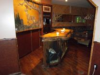 Carved Bass Bar With Whitetail Back Bar 3 small