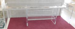Acrylic Console Entertainment Center With Shelves - Thick Acrylic Look - Hand Crafted Made To Order 2 small