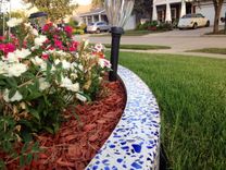 Blue Glass Garden Edgers! 1 small
