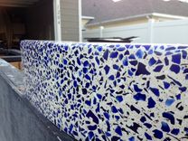 Blue Glass Garden Edgers! 2 small