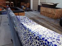 Blue Glass Garden Edgers! 3 small