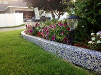 Blue Glass Garden Edgers! 4 small