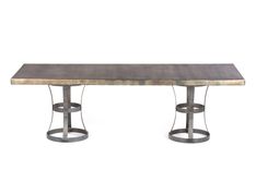 Zinc Table  Zinc Dining Table - Madera  Zinc Dining Table - Blackened Bronze Finish 2 small