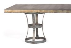 Zinc Table  Zinc Dining Table - Madera  Zinc Dining Table - Blackened Bronze Finish 3 small