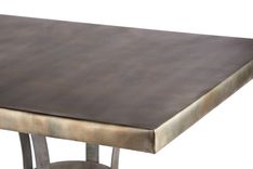 Zinc Table  Zinc Dining Table - Madera  Zinc Dining Table - Blackened Bronze Finish 5 small