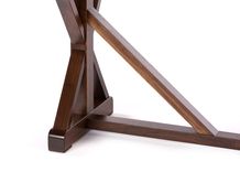 Zinc Table Zinc Dining Table -  The French Trestle Black Walnut Base 3 small