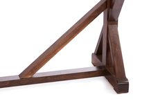 Zinc Table Zinc Dining Table -  The French Trestle Black Walnut Base 4 small