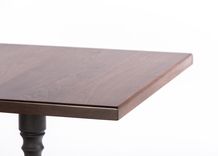 The Francesca Black Walnut Top Square Table - Solid Black Walnut 3 small