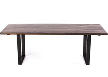 The Trenton Reclaimed Wood Dining Table - Dark Walnut 4 small