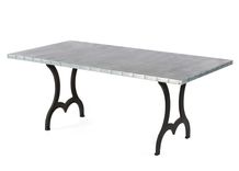 Zinc Table Zinc Dining Table - Geneva Zinc Top Table 1 small