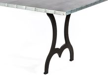 Zinc Table Zinc Dining Table - Geneva Zinc Top Table 4 small