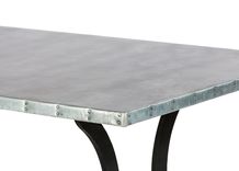 Zinc Table Zinc Dining Table - Geneva Zinc Top Table 5 small