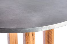 Zinc Table  Zinc Dining Table - The Winston Round Zinc Top Dining Table 2 small