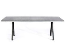 Zinc Table  Zinc Dining Table - Williamsburg  Zinc Top Table 2 small