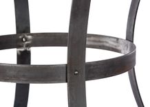 Zinc Table  Zinc Dining Table - Madera Steel Ring Round Zinc Top Table 3 small