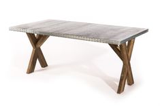 Zinc Table  Zinc Dining Table - The Reclaimed X Base Trestle Zinc Top Dining Table 1 small
