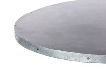 Zinc Table  Zinc Dining Table - The Francesca Round Zinc Top Dining Table 2 small