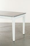 Zinc Table  Zinc Dining Table - The Bordeaux Bistro Zinc Top Dining Table -White Finish 5 small