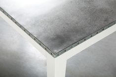 Zinc Table  Zinc Dining Table - The Bordeaux Bistro Zinc Top Dining Table -White Finish 3 small