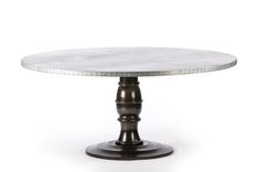 Zinc Table Zinc Dining Table - The Providence Round Zinc Top Dining Table 1 small