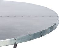 Zinc Table  Zinc Dining Table - The Uptown Round Zinc Top Table By Kingston Krafts 2 small