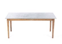 Zinc Table  Zinc Dining Table - The Bordeaux Bistro Zinc Top Dining Table -Walnut Finish 2 small