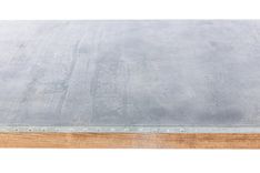 Zinc Table  Zinc Dining Table - The Bordeaux Bistro Zinc Top Dining Table -Walnut Finish 4 small