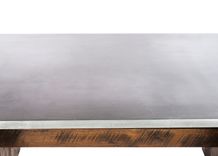 Zinc Table Zinc Dining Table -  The Redford Rustic Trestle Zinc Top Dining Table 3 small
