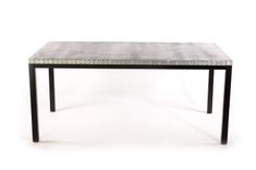 Zinc Table  Zinc Dining Table - The Brooklyn Zinc Top Dining Table 2 small