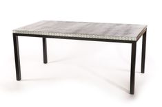 Zinc Table  Zinc Dining Table - The Brooklyn Zinc Top Dining Table 1 small