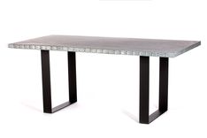 Zinc Table Zinc Dining Table -  The Maddox Zinc Top Dining Table 1 small