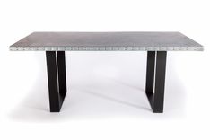 Zinc Table Zinc Dining Table -  The Maddox Zinc Top Dining Table 3 small
