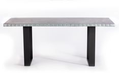 Zinc Table Zinc Dining Table -  The Maddox Zinc Top Dining Table 4 small