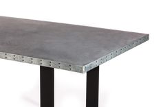 Zinc Table Zinc Dining Table -  The Maddox Zinc Top Dining Table 5 small
