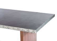 Zinc Table  Zinc Dining Table - The Sonoma Zinc Top Dining Table - Solid Walnut Base 3 small
