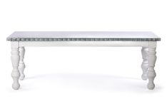 Zinc Table Zinc Dining Table -  Dauphine Baluster Zinc Top Dining Table 2 small