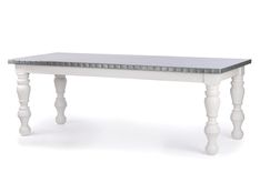 Zinc Table Zinc Dining Table -  Dauphine Baluster Zinc Top Dining Table 1 small