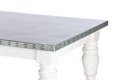 Zinc Table Zinc Dining Table -  Dauphine Baluster Zinc Top Dining Table 3 small