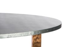 Zinc Table  Zinc Dining Table - Winston Oval Zinc Top Table 3 small