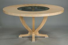 Urn Dining Table With Center Glass Insert 5 small
