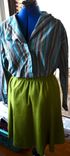 Asymmetrical Blouse And Green Skirt (Retro Combo) 2 small