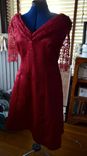 Red Satin And Lace Dress 1 small