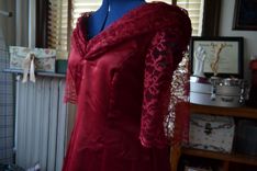 Red Satin And Lace Dress 6 small