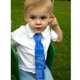 Little Boy Tie - Blueprint - With Velcro - Toddler / Infant / Baby (0 - 5t) 1 small