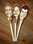 Family Portrait Wooden Spoons 2 small