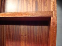Solid Ribbon Cut Sapele Book Case 7 small